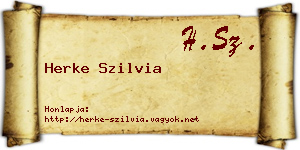 Herke Szilvia névjegykártya